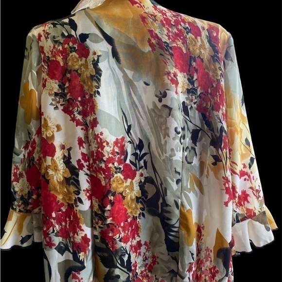 CARDIGAN with sleeveless ribbed top, size large, unknown maker, polyester-90s - Picture 7 of 8